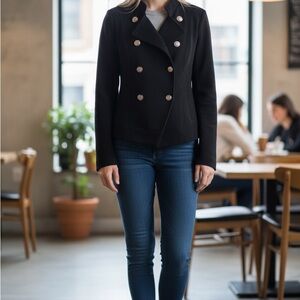 Express Black women Blazer with metallic Buttons